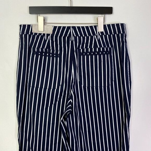 NEW Chico's Classic Blue and White Striped Wide Leg Crop Pants 570284072 - Picture 4 of 6